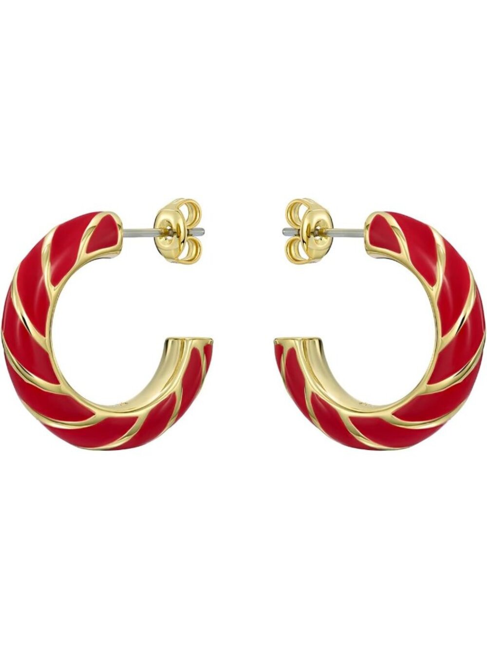 Chic Enamel Hoop Earrings for Women | Stylish Twist Design | Perfect Gift